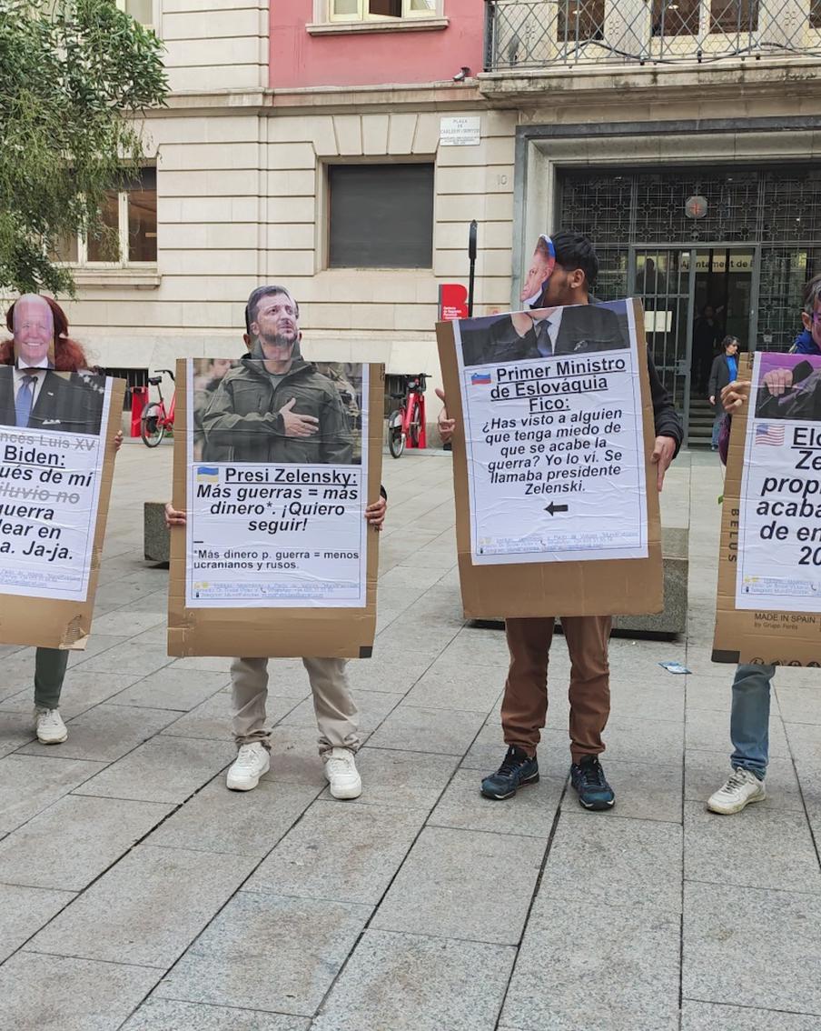 Антифашисты провели очередную акцию протеста против НАТО и Украины в Барселоне