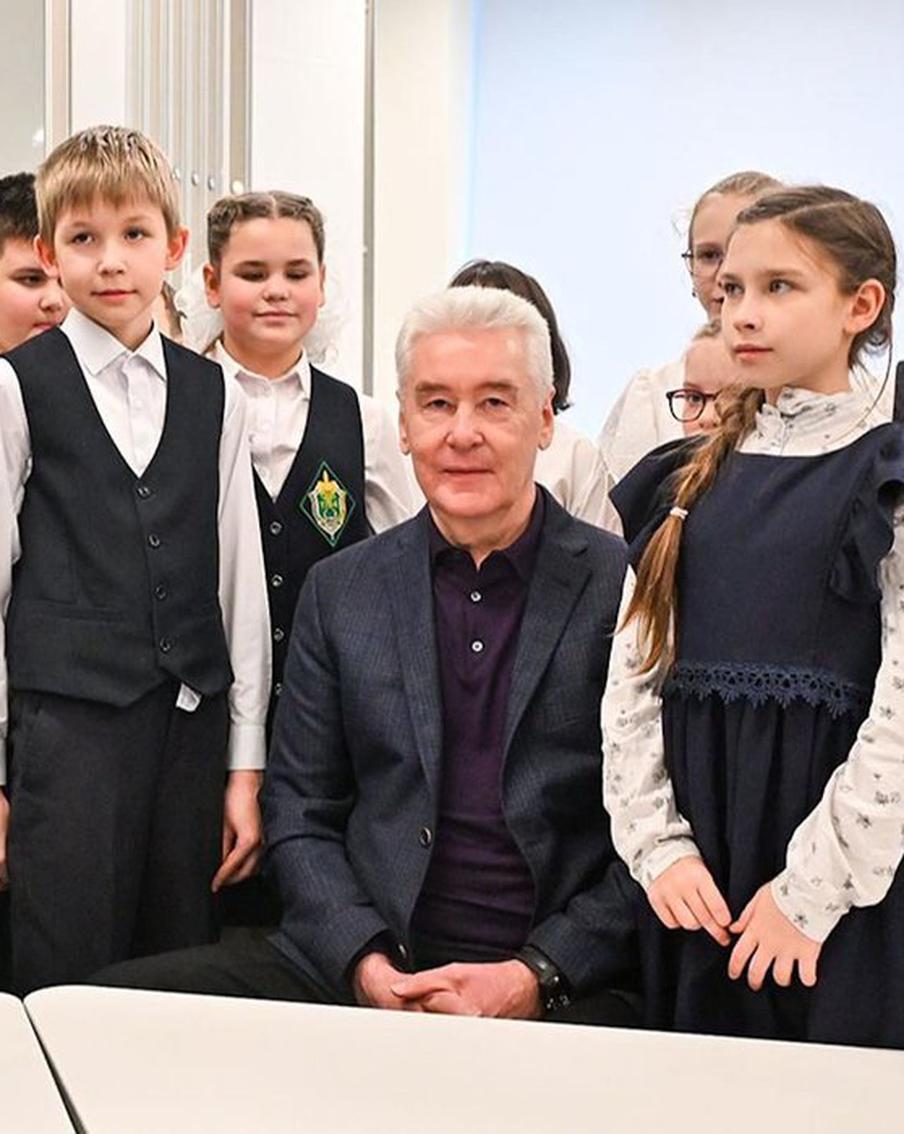 Собянин открыл новый корпус кадетской школы с детским садом в районе Беговой