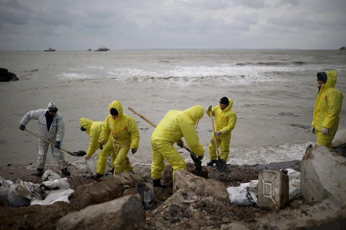 На побережье Чёрного моря были обнаружены новые следы загрязнения мазутом