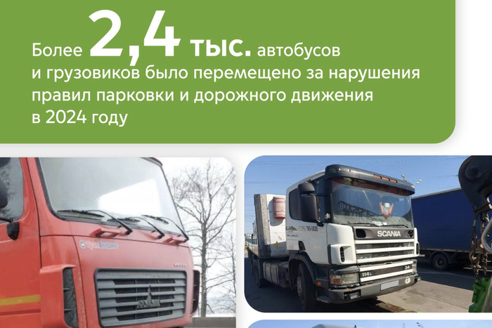 Из-за нарушений в Москве более 2 400 авто было перемещено на спецстоянки в 2024 году