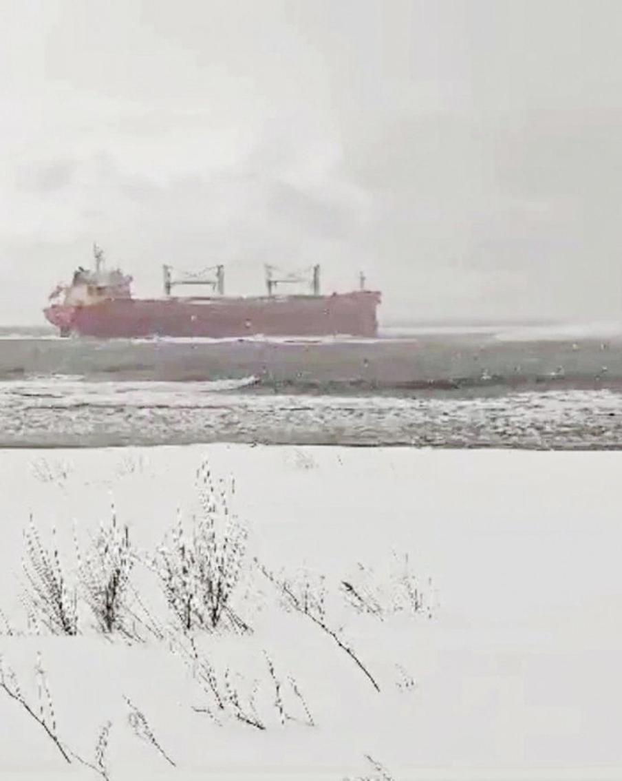 Глава Сахалина опасается, что владельцы севшего на мель судна могут бросить его в море