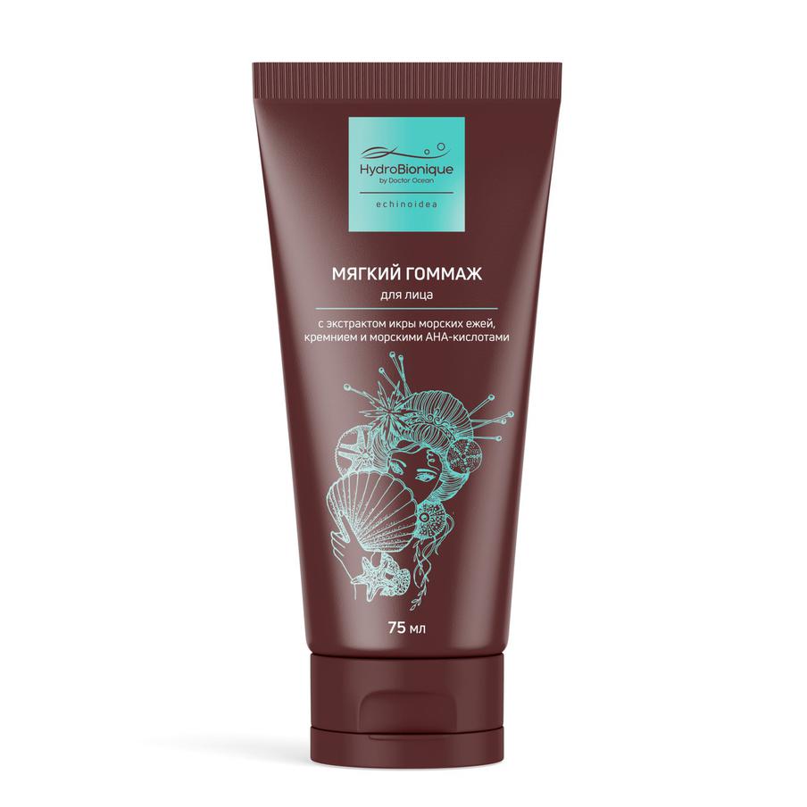 Мягкий гоммаж для лица с икрой морских ежей, кремнием и морскими AHA-кислотами HydroBionique (690 ₽)