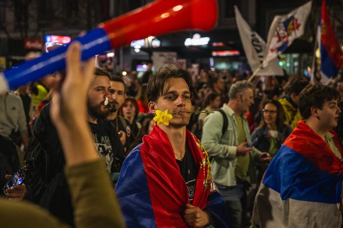 Антиправительственная акция в Белграде собрала более 30 тысяч митингующих