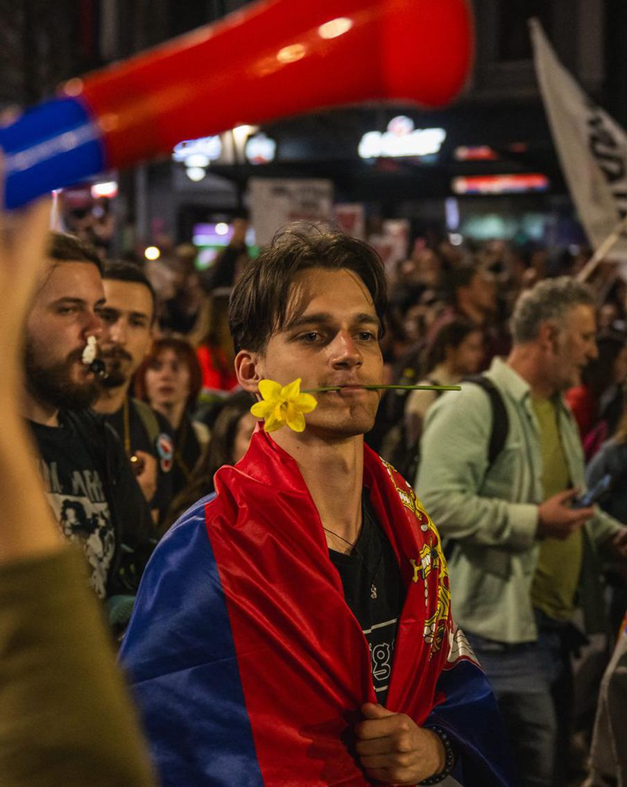 Антиправительственная акция в Белграде собрала более 30 тысяч митингующих