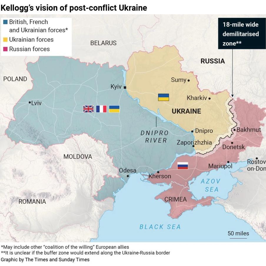 Спецпосланник президента США по Украине предложил раздел страны на три зоны влияния