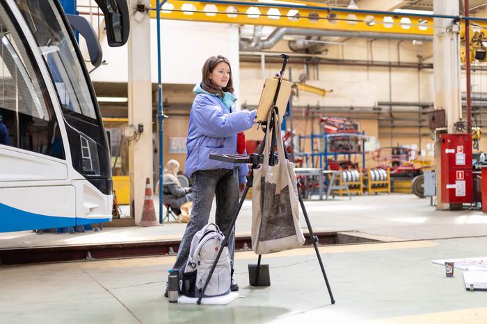 Ликсутов: Участники проекта "Искусство в метро" рисовали в новом месте