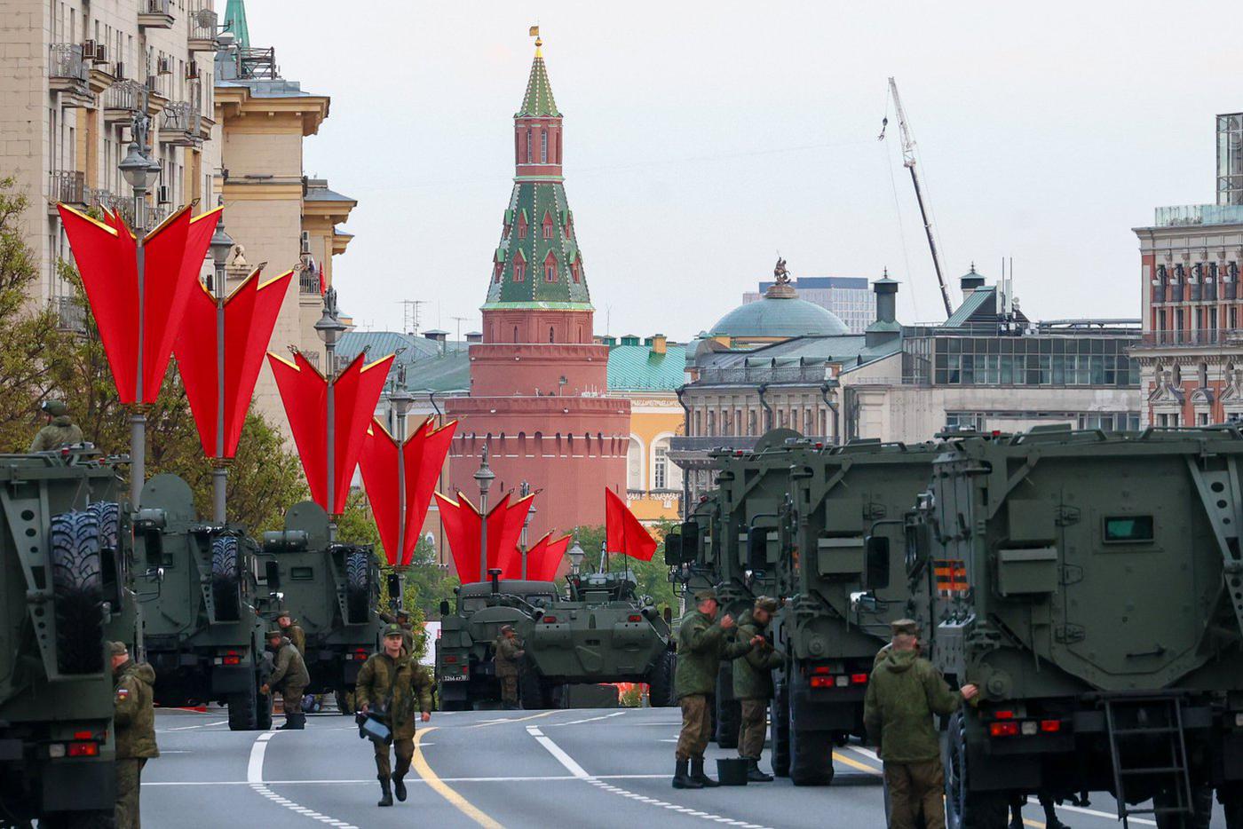 Репетиция военного парада, посвященного 80-й годовщине Победы в Великой Отечественной войне.