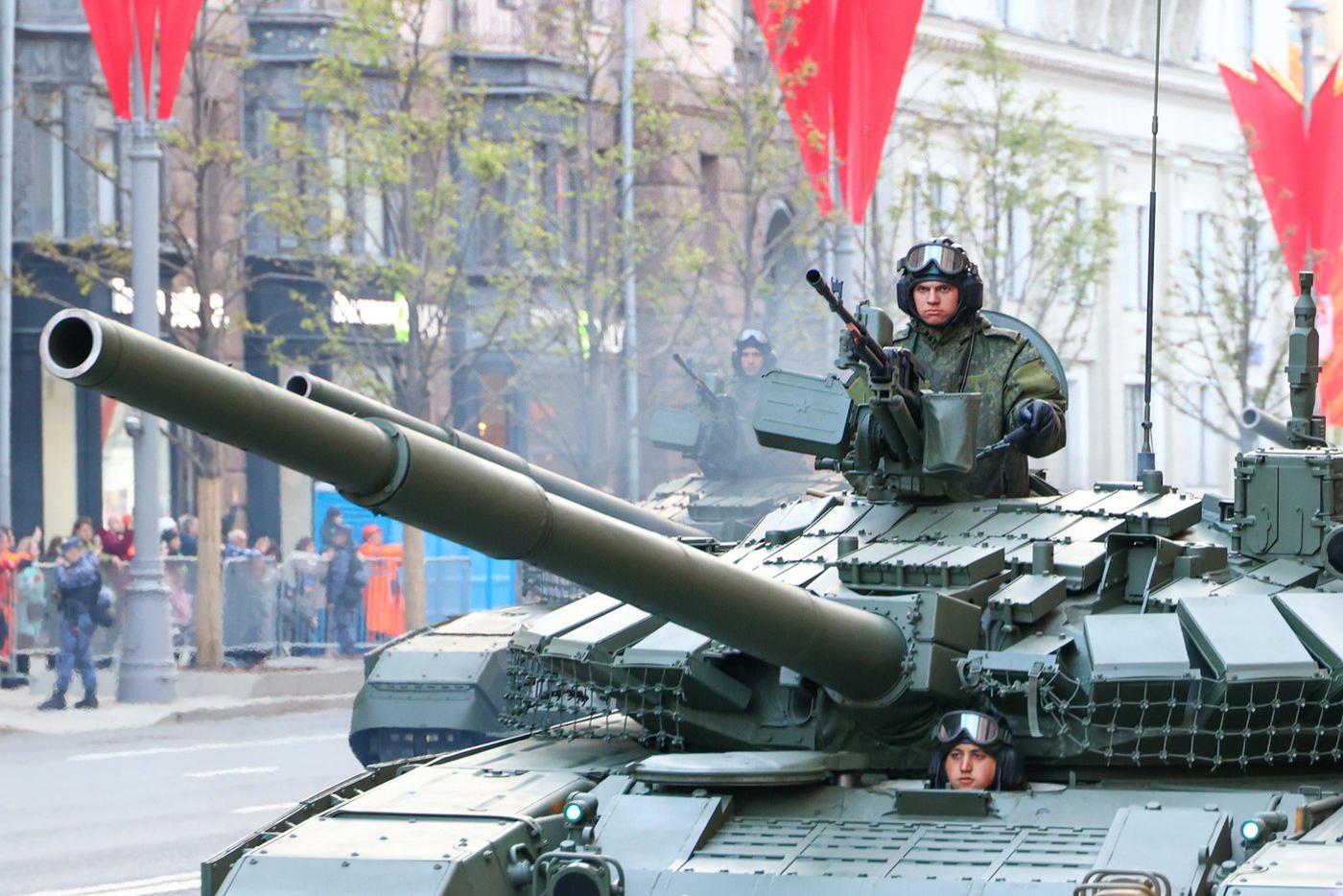 Репетиция военного парада, посвященного 80-й годовщине Победы в Великой Отечественной войне.