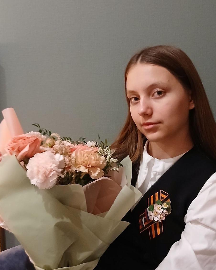 Евдокия Куклина с георгиевской ленточкой