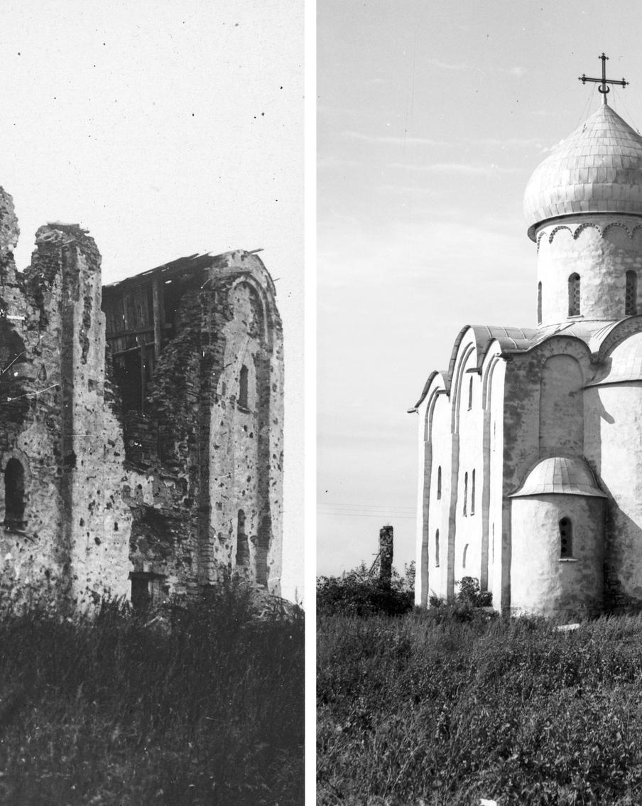 Фрески воскресают из обломков, а похищенное нацистами возвращается: история спасения после войны Великого Новгорода продолжается