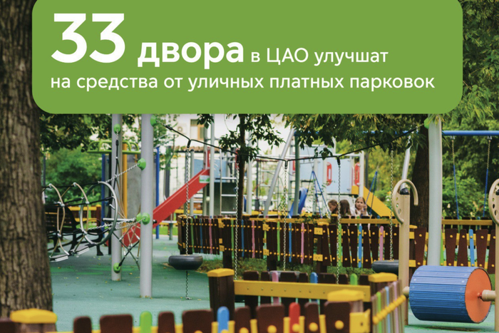 Более 30 дворов ЦАО будут благоустроены на средства с платных парковок