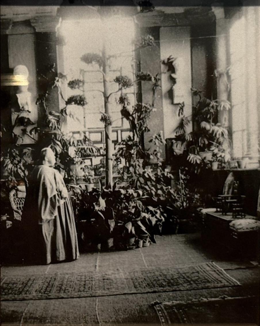 Надин Хельбиг на лоджии виллы Ланте, Рим, 1900–1910-е. Именно там проходили знаменитые музыкальные вечера.