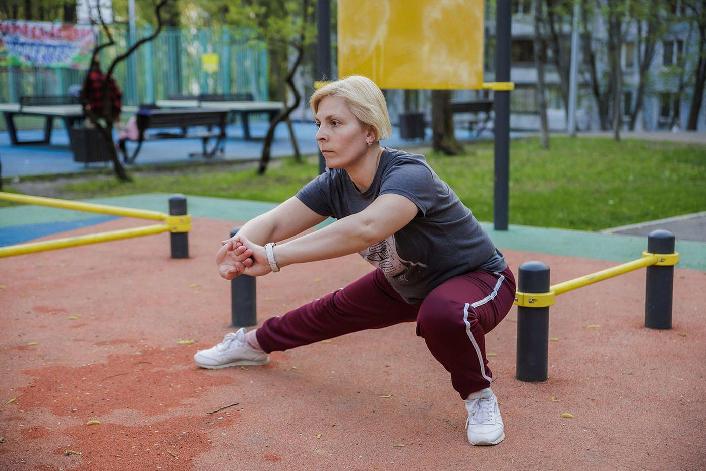 Фитнес-тренировка.