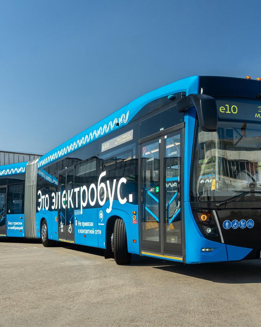 Новый электробус особо большого класса протестируют на одном из маршрутов наземного транспорта Москвы