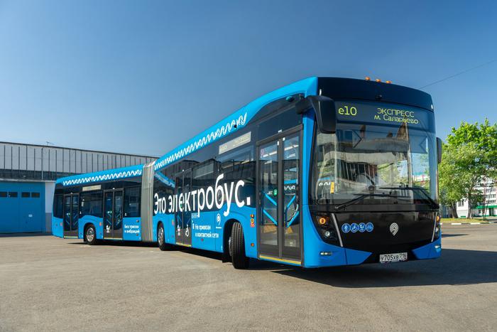 Новый электробус особо большого класса протестируют на одном из маршрутов наземного транспорта Москвы
