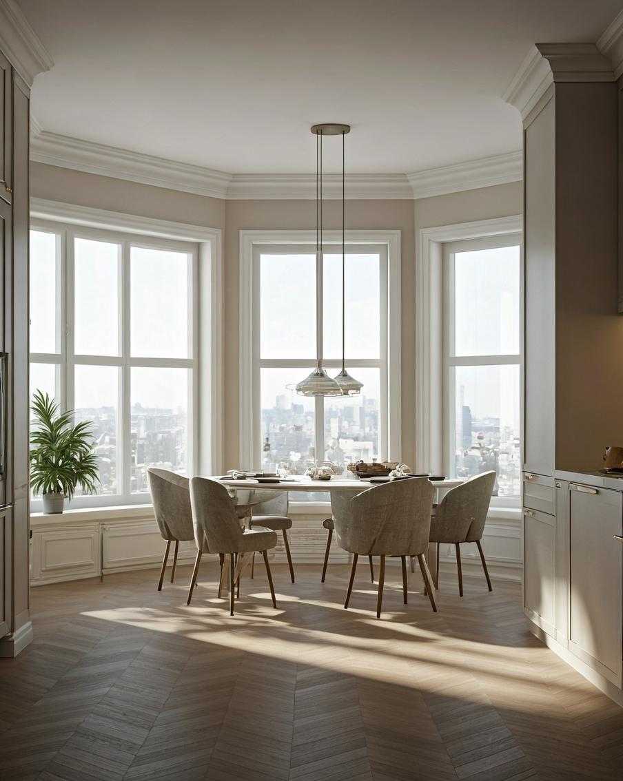 Что сделать из эркера: идеи для кабинета, лаунж-зоны и оранжереи