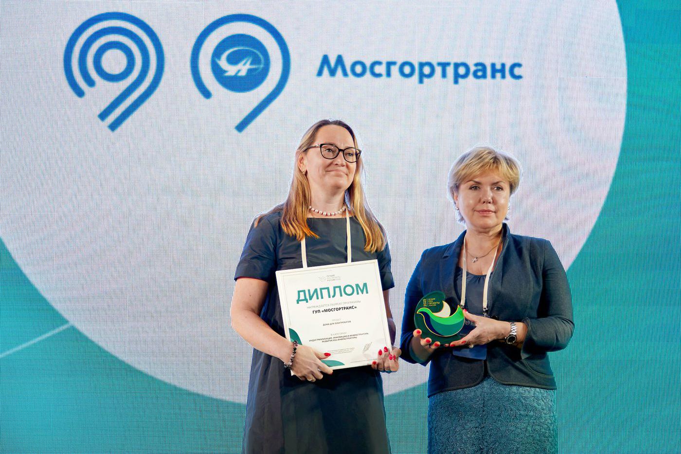 Мосгортранс и "Энергия Москвы" стали лауреатами Программы "Лучшие ESG проекты России"