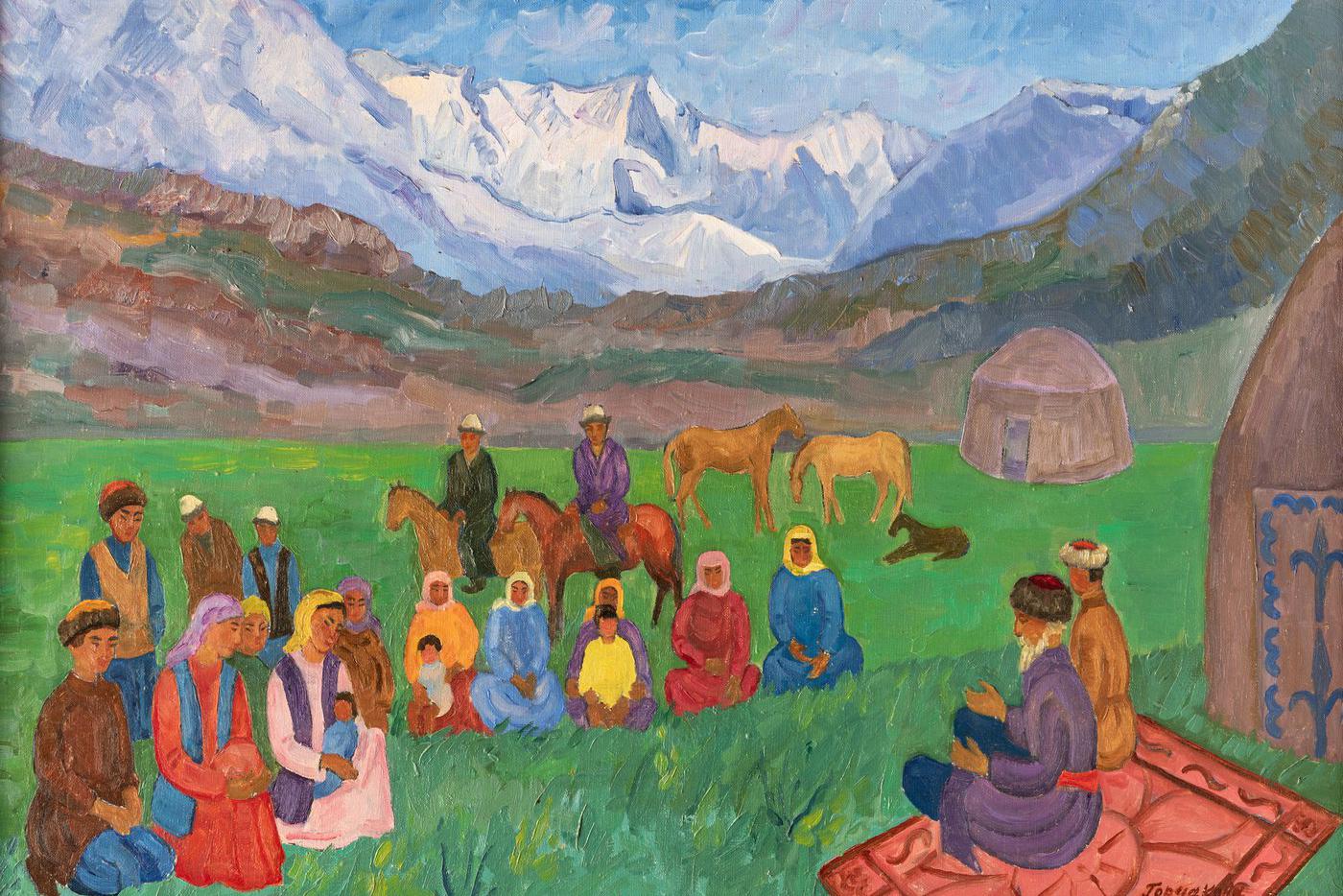 Горчакова Т. А. В горах Киргизии. Беседа. 1978 г.