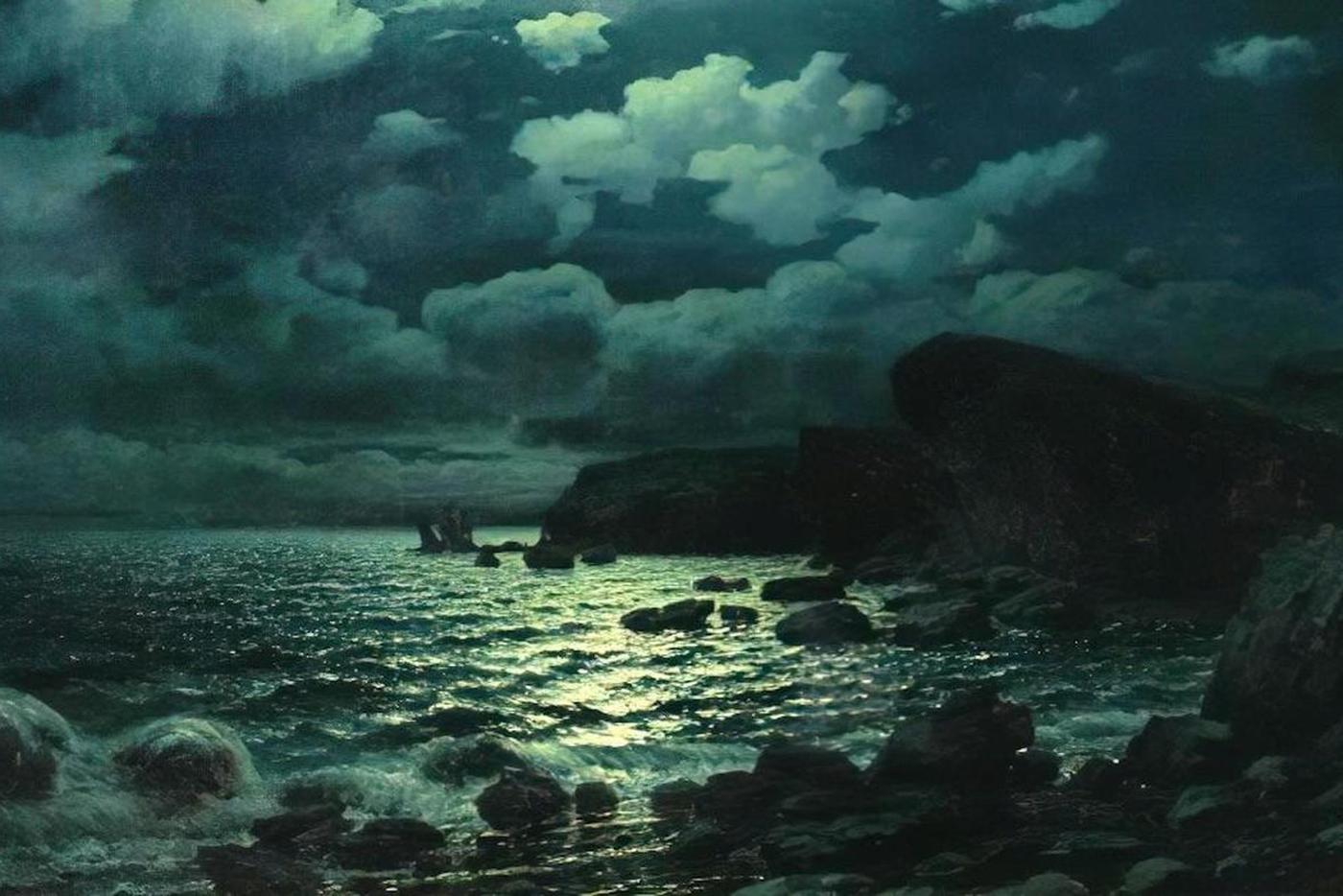 Руфин Судковский. Лунная ночь на море. 1879 г.