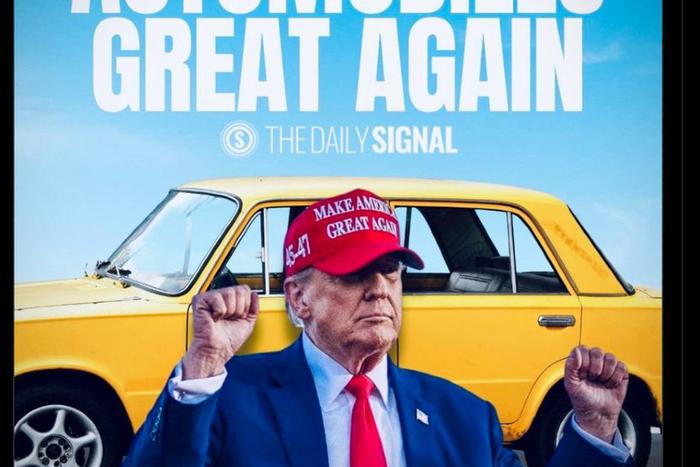 Республиканская партия прорекламировала американский автопром постом с изображением советских "жигулей"