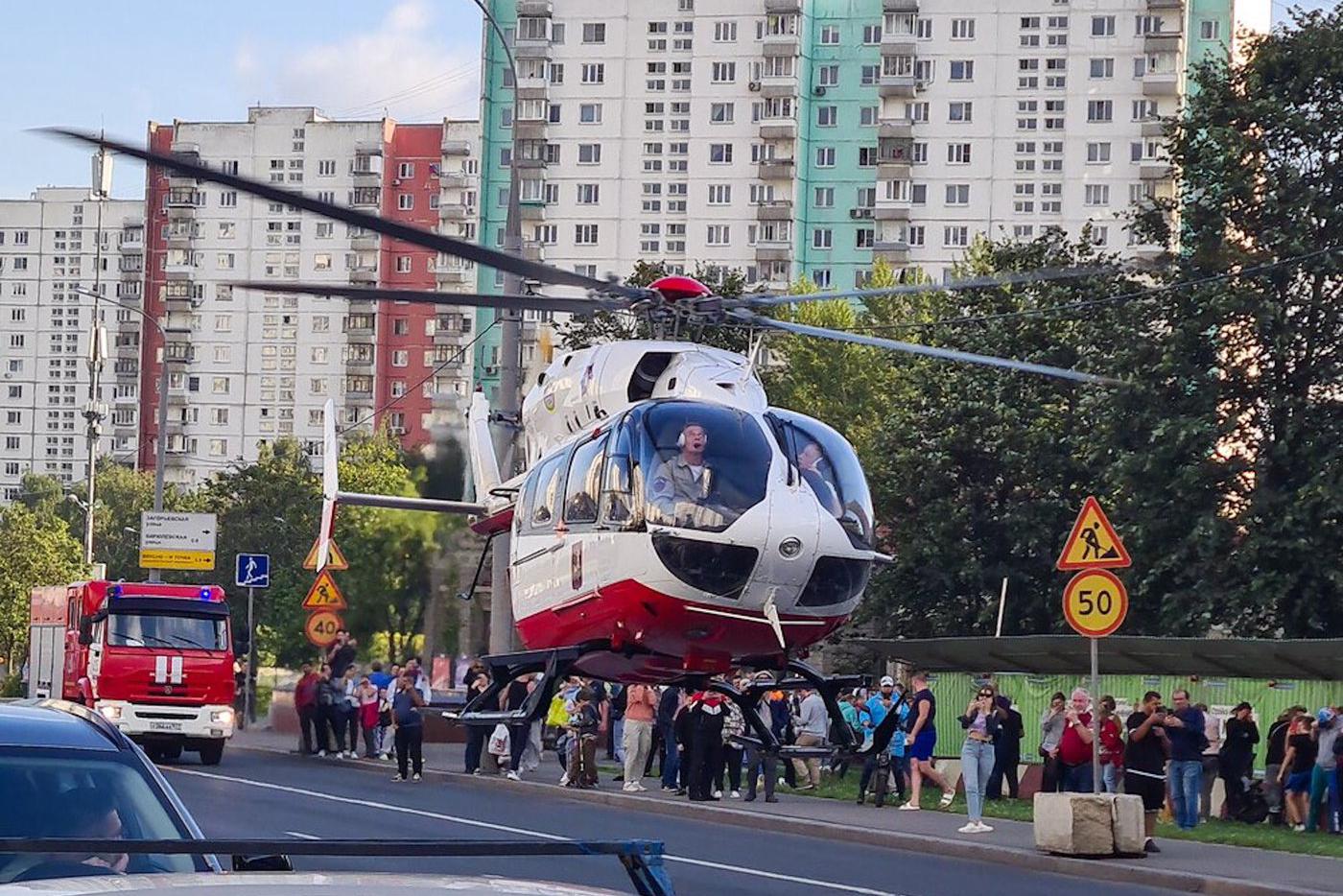 В Москве много вертолётных площадок, которые используются для санитарной авиации.