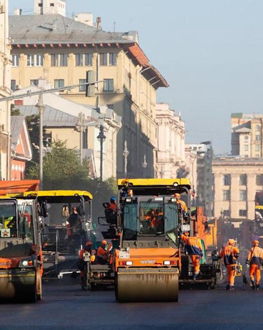 Плановую замену асфальта на Тверской и 1-й Тверской-Ямской проведут в выходные