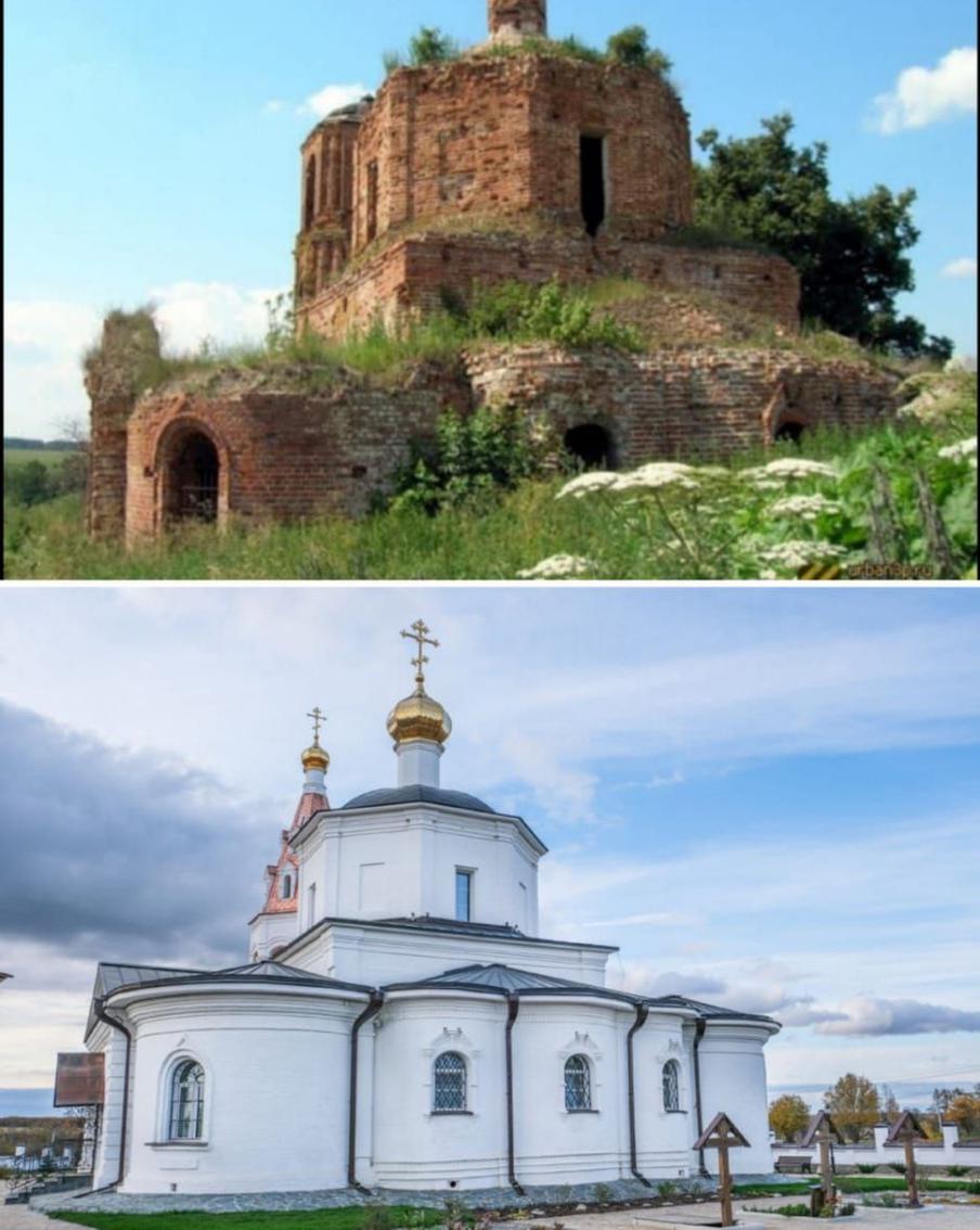 Храм в честь Зачатия Иоанна Предтечи тогда и сейчас.