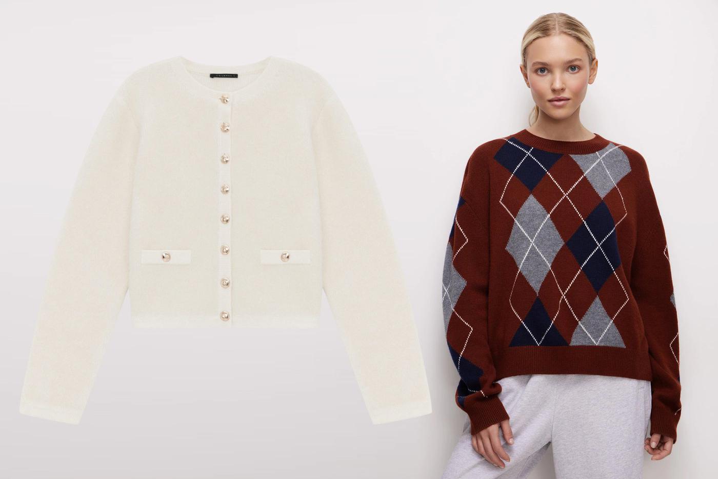 Кардиган с шерстью альпака Charuel (19 990 ₽) / джемпер из шерсти Belle You (19 999 ₽)