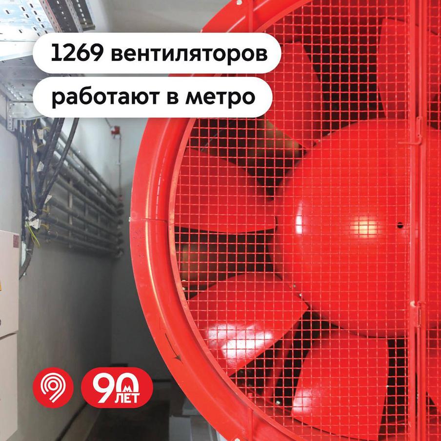 1 269 вентиляторов обеспечивают комфорт в московском метро