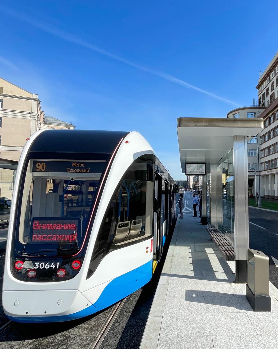 Новый трамвайный маршрут № 90 связал четыре ж/д вокзала — Собянин