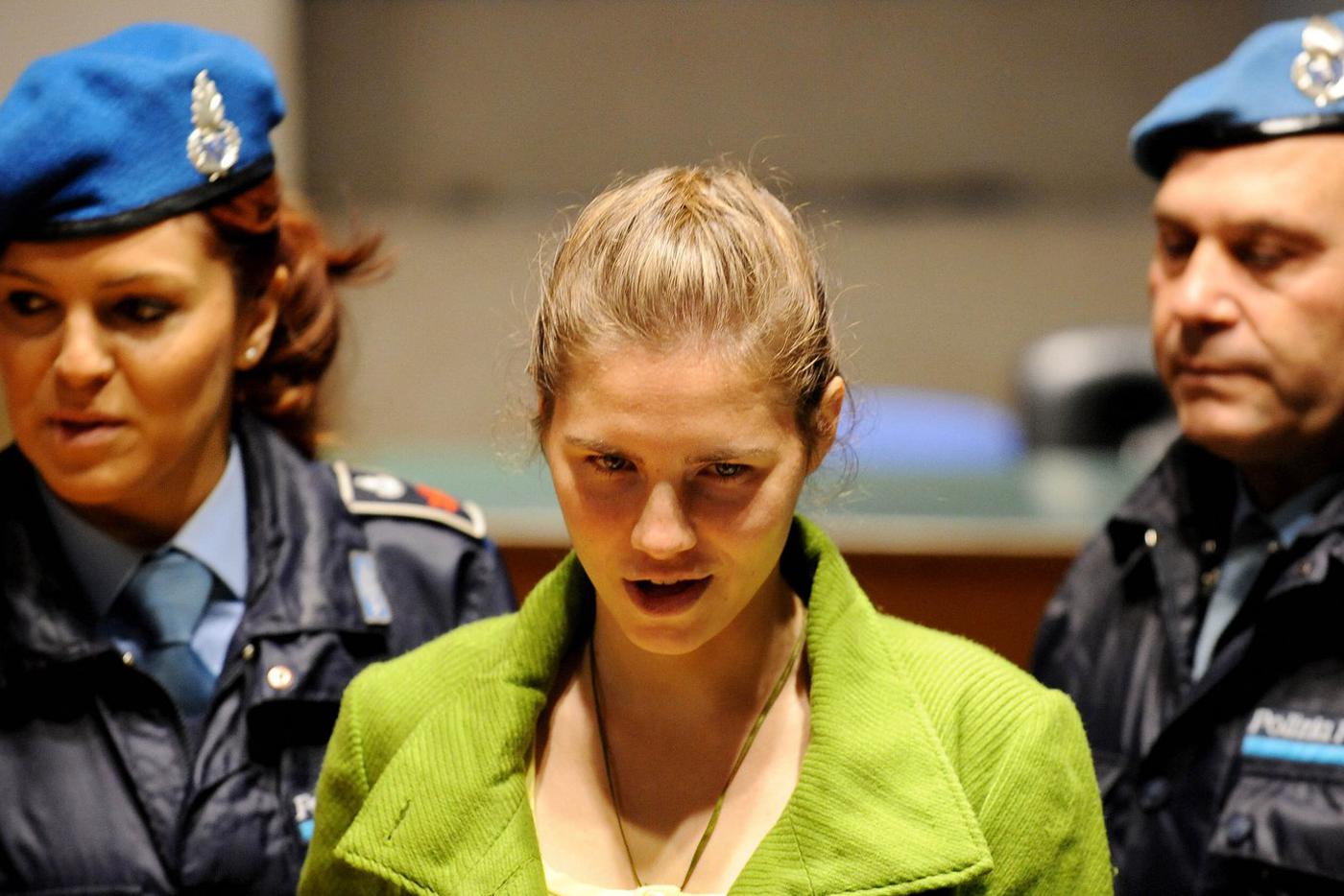 22-летняя Аманда Нокс в день приговора суда в Перудже – 4 декабря 2009 года.