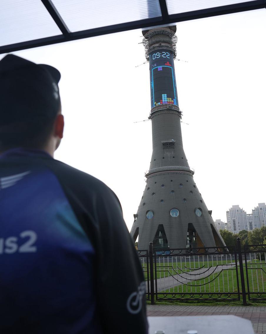 Для самой высокой партии в тетрис пригодилась Останкинская башня