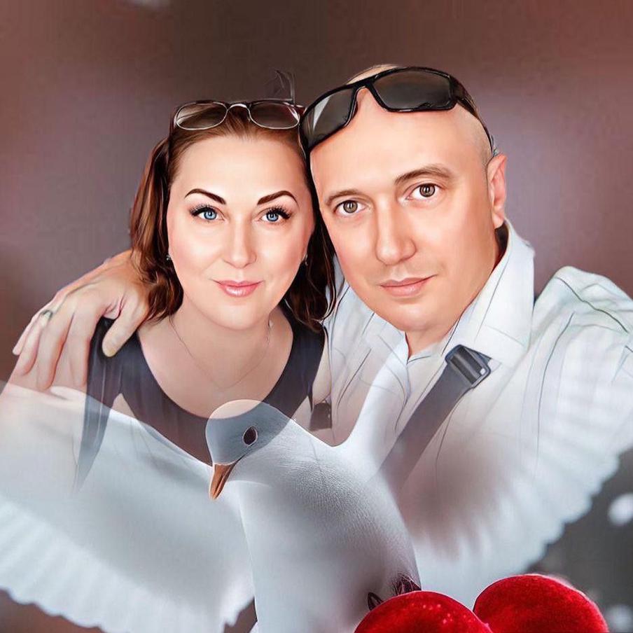 Дама сердца подарила Вадиму такой портрет.