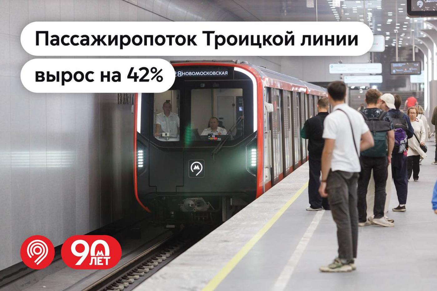 Пассажиропоток на Троицкой линии вырос на 42%