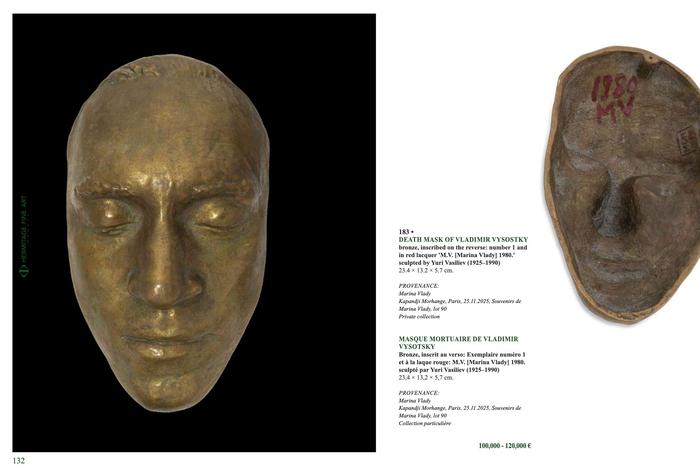 Посмертная маска Высоцкого уйдёт с молотка