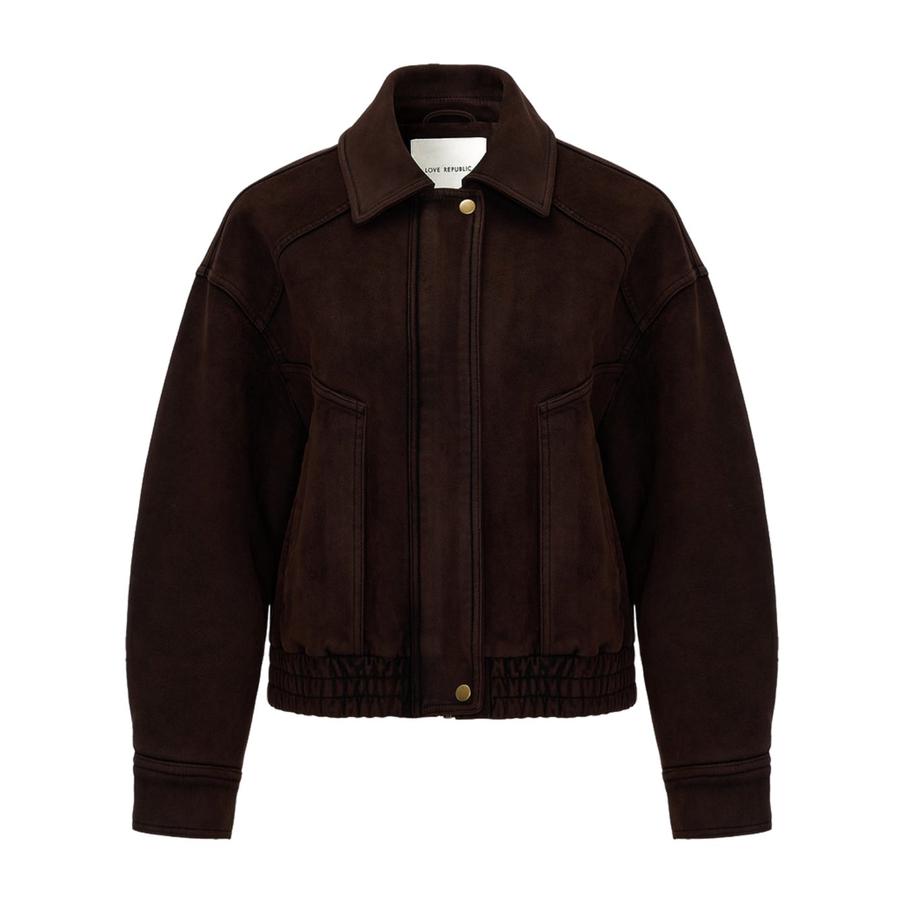 Бомбер из экозамши Love Republic (12 999 ₽)