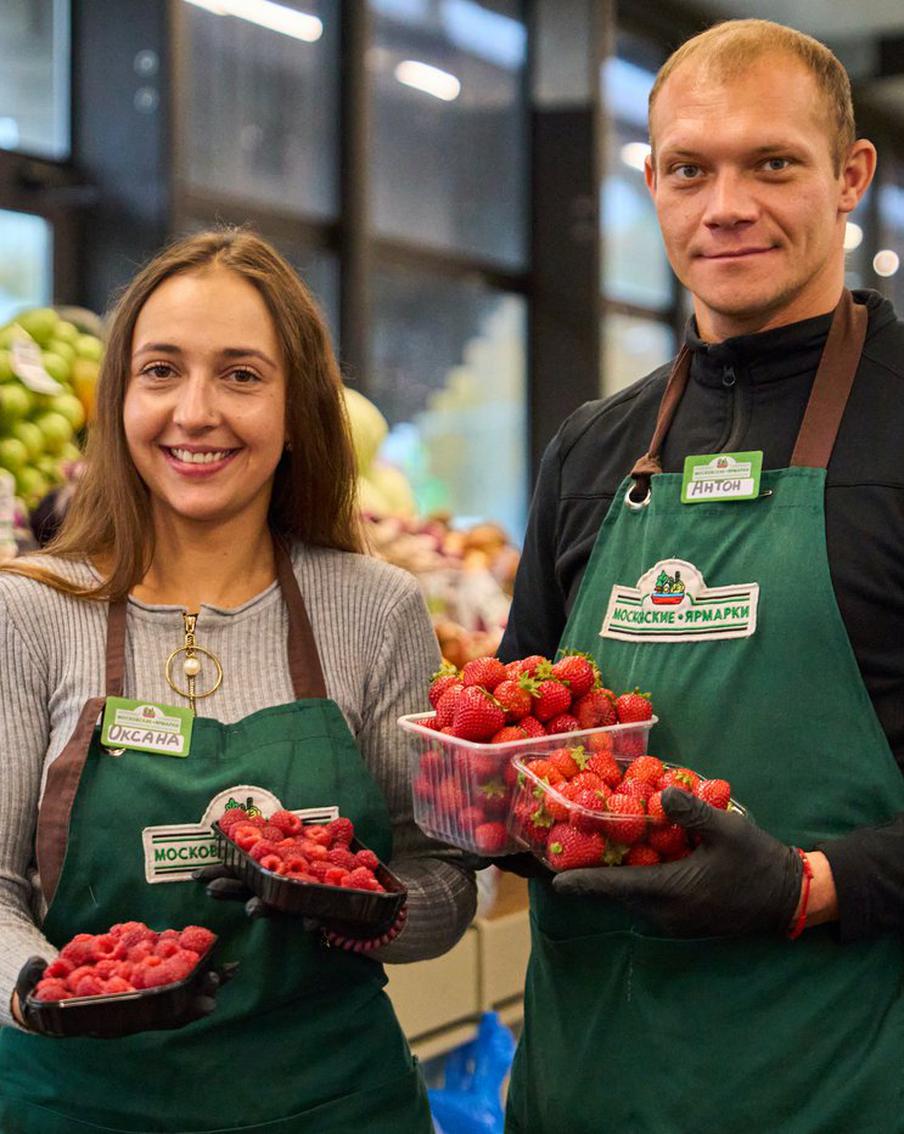 На московских ярмарках появилась ремонтантная малина и клубника