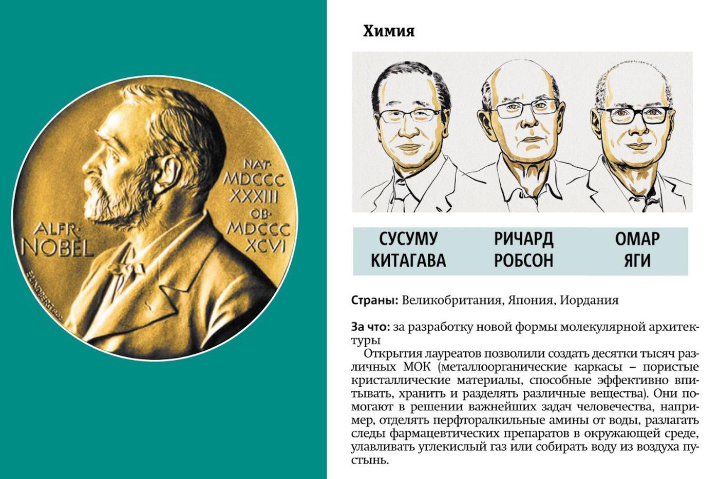 Лауреаты Нобелевской премии по физиологии и химии.
