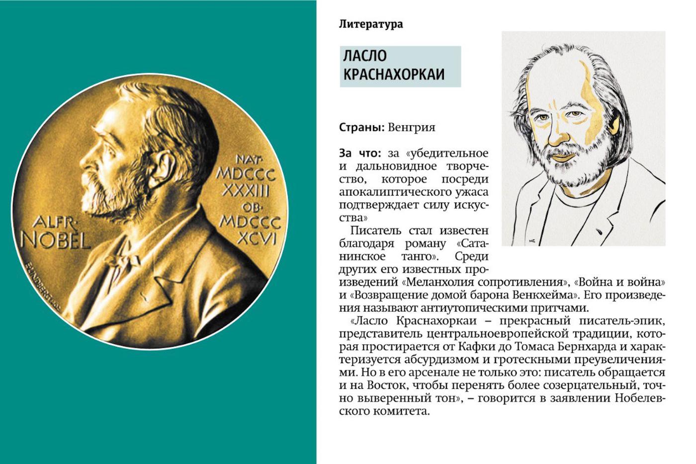 Лауреаты Нобелевской премии по литературе.
