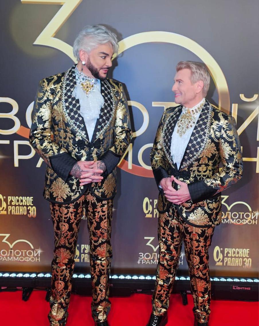 Филипп Киркоров и Николай Басков за кулисами церемонии "Золотой граммофон – 2025".