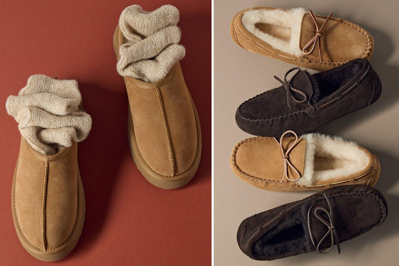 В основе коллекции – натуральные материалы: высококачественная овчина и замша.