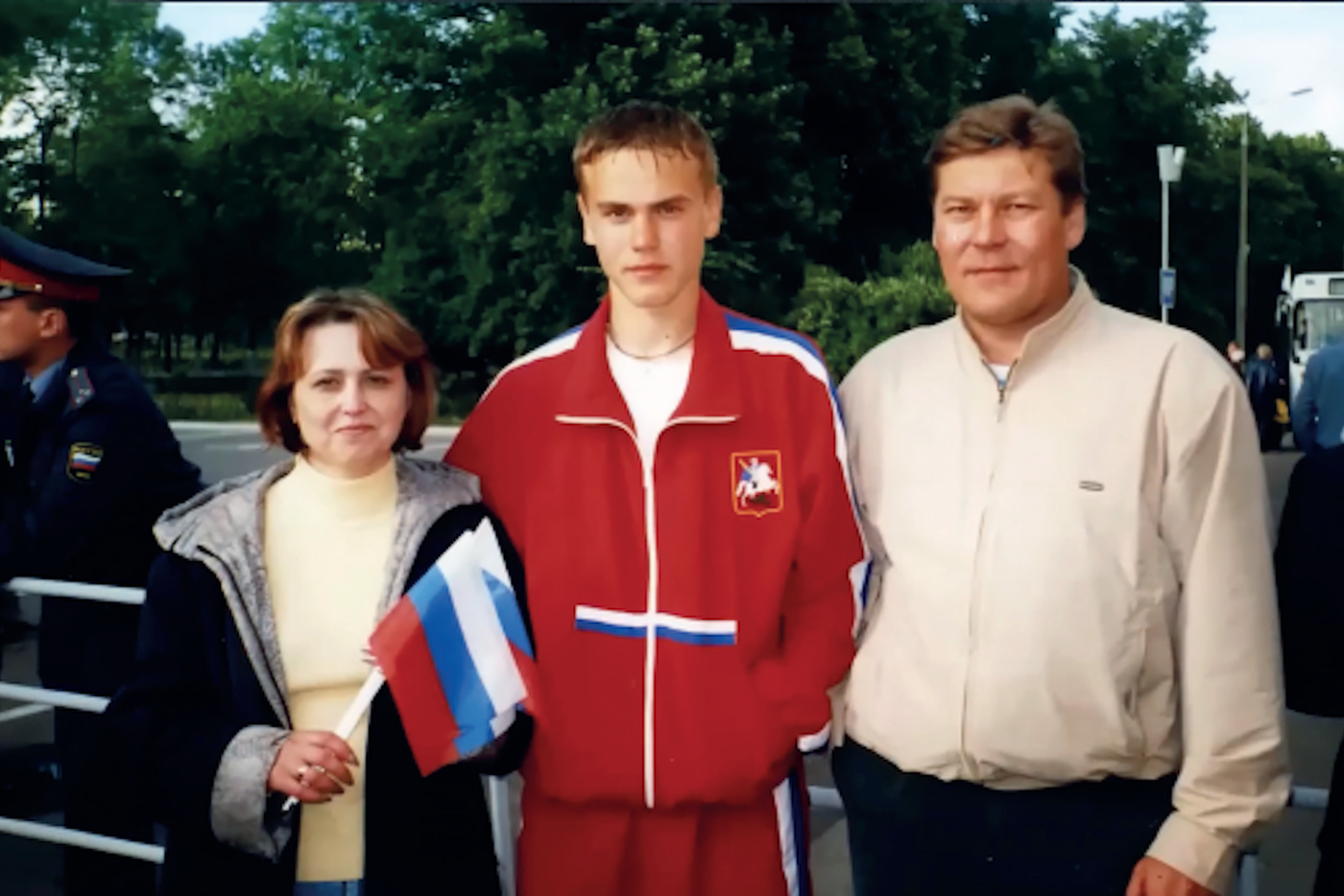 С самыми преданными болельщиками – мамой и папой.