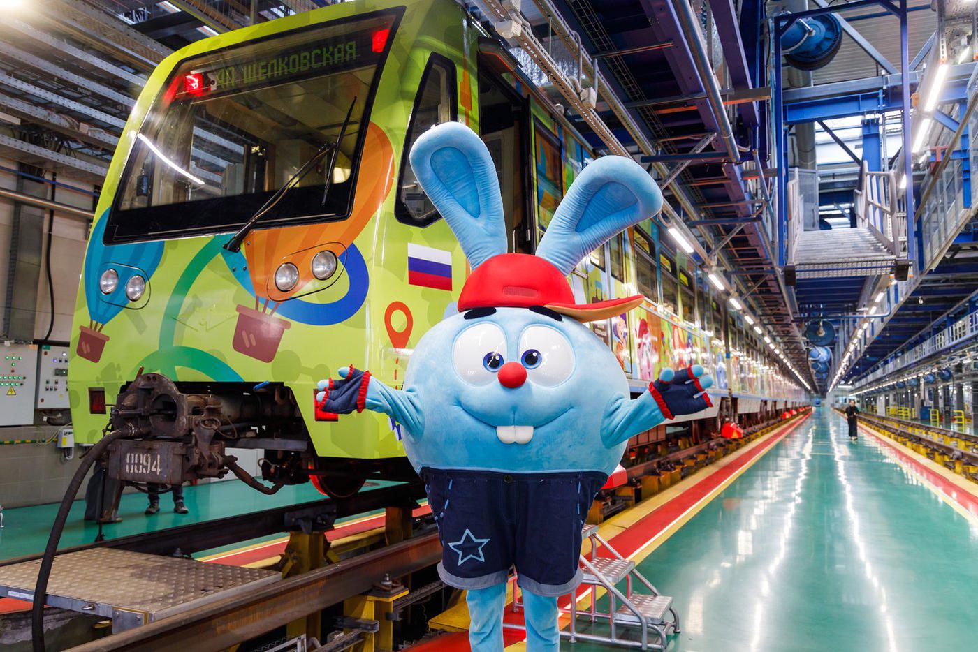 Тематический поезд с детскими героями мультсериалов запустили в московском метро