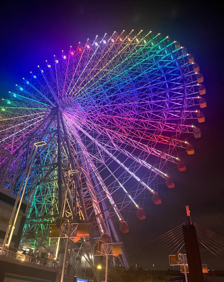 Колесо обозрения около океанариума Кайюкан.