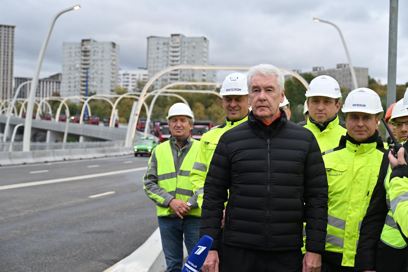 Сергей Собянин рассказал о ходе строительства эстакады на шоссе Энтузиастов