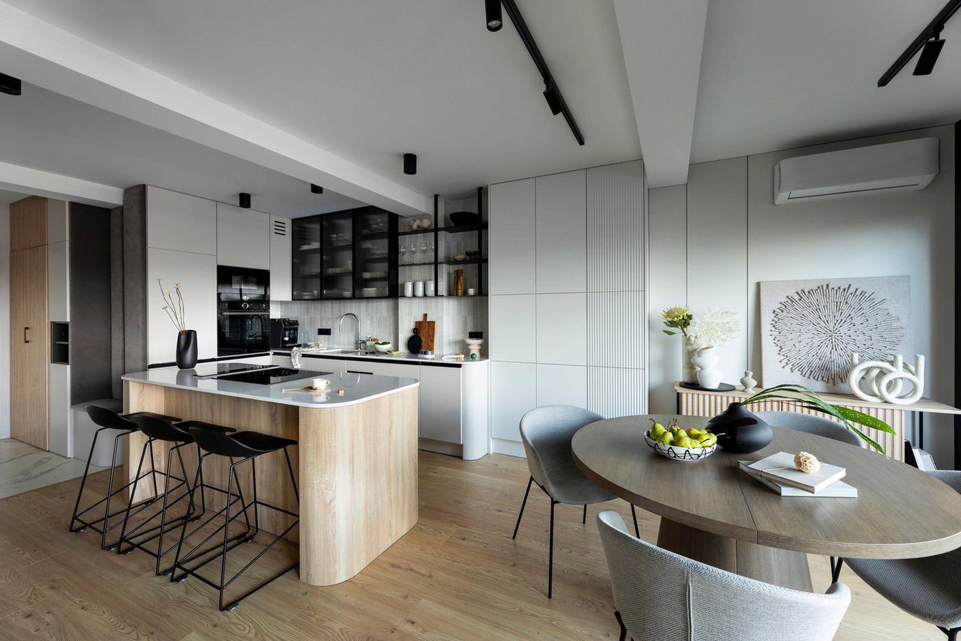 Продуманная система хранения избавит интерьер от перегруза.