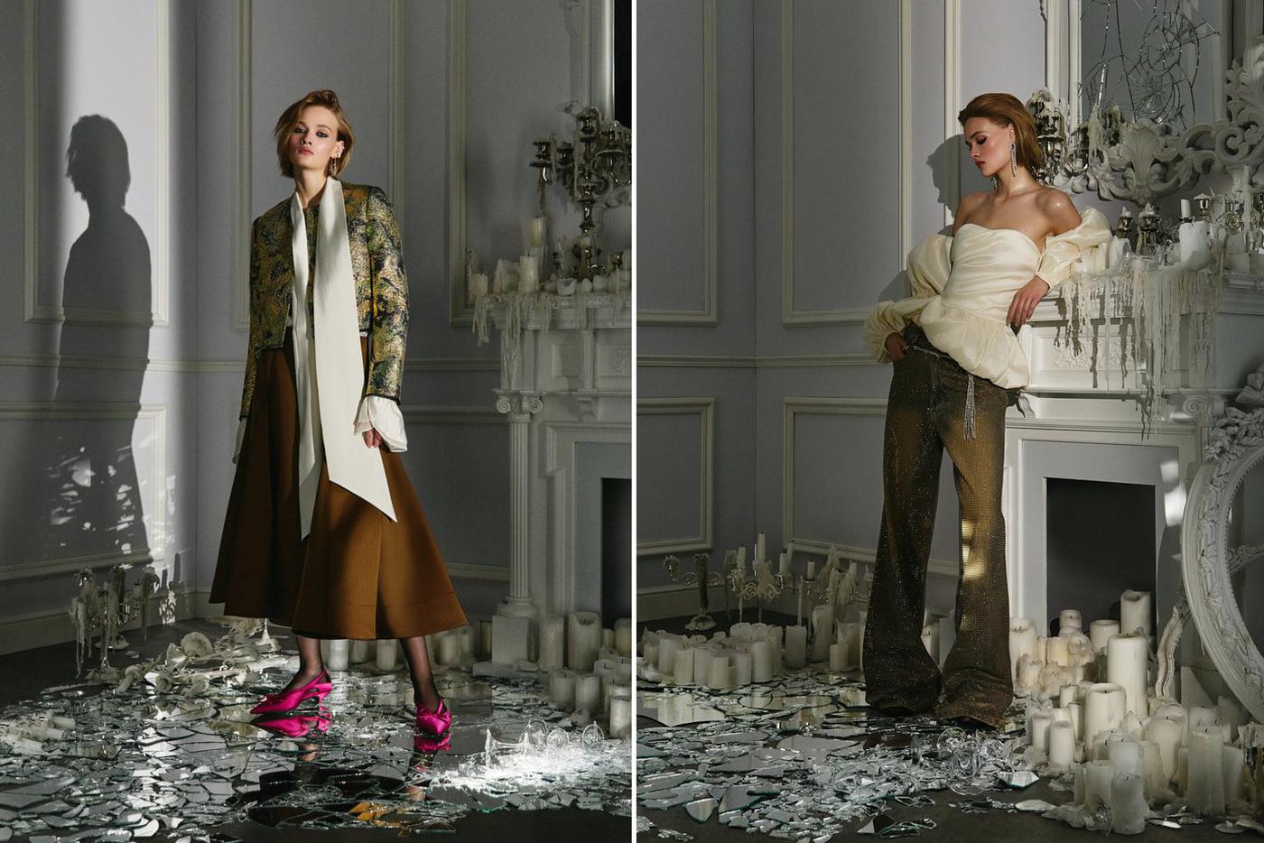 В вечернем дропе можно найти как нарочито драматичные и театральные модели.