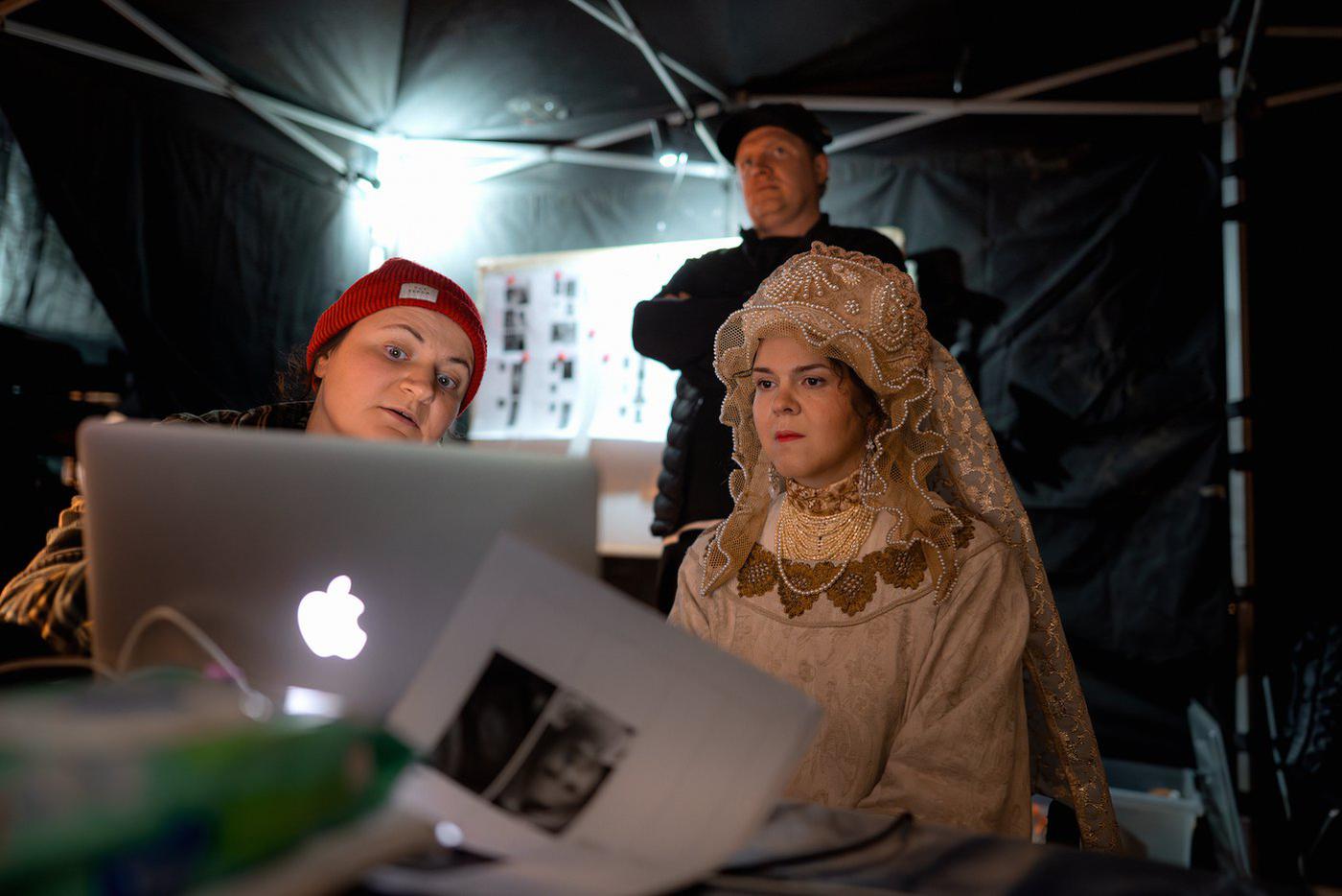 Кадр со съёмок фильма "Колобок"