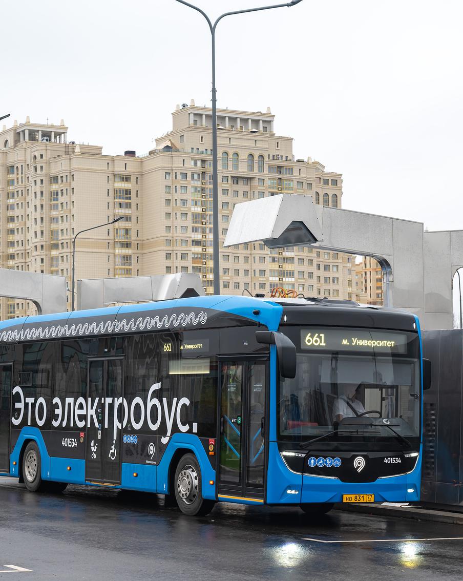 На западе столицы заработала новая разворотная площадка для электробусов у кластера "Ломоносов"