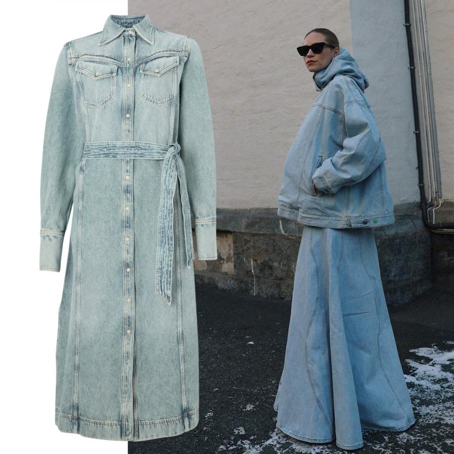 Платье из денима Boss (28 492 ₽).